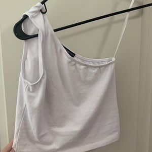 white brandy Melville one strap tank